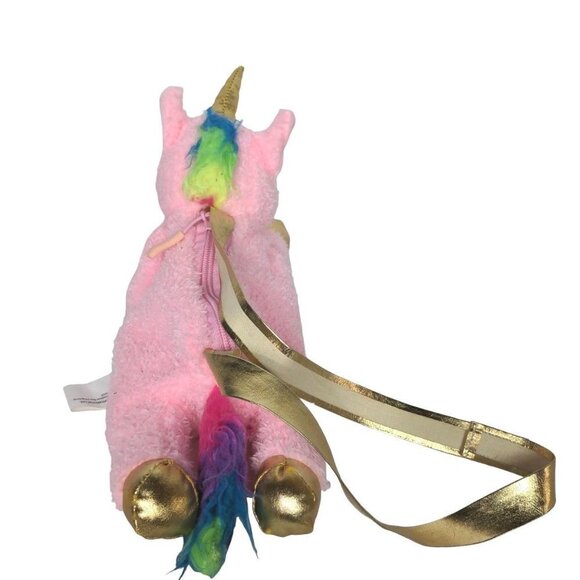 Magic Time International Pink Unicorn Purse Rainbow Plush Stuffed Animal 13" - Picture 4 of 8